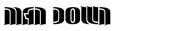 Man Down font preview